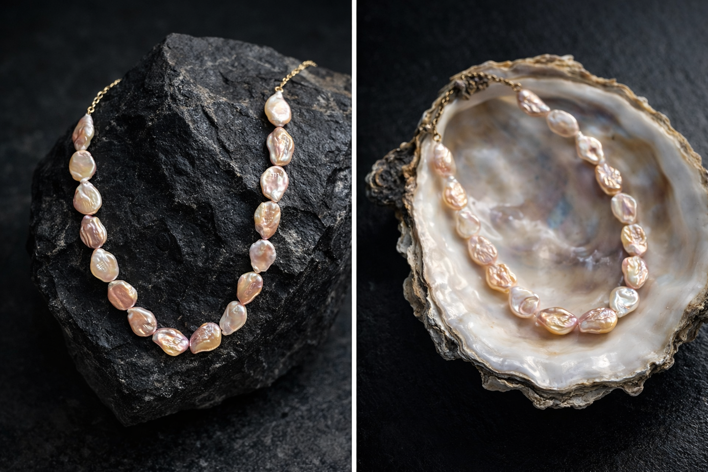 Fresh water Pearl Necklace - Baroque