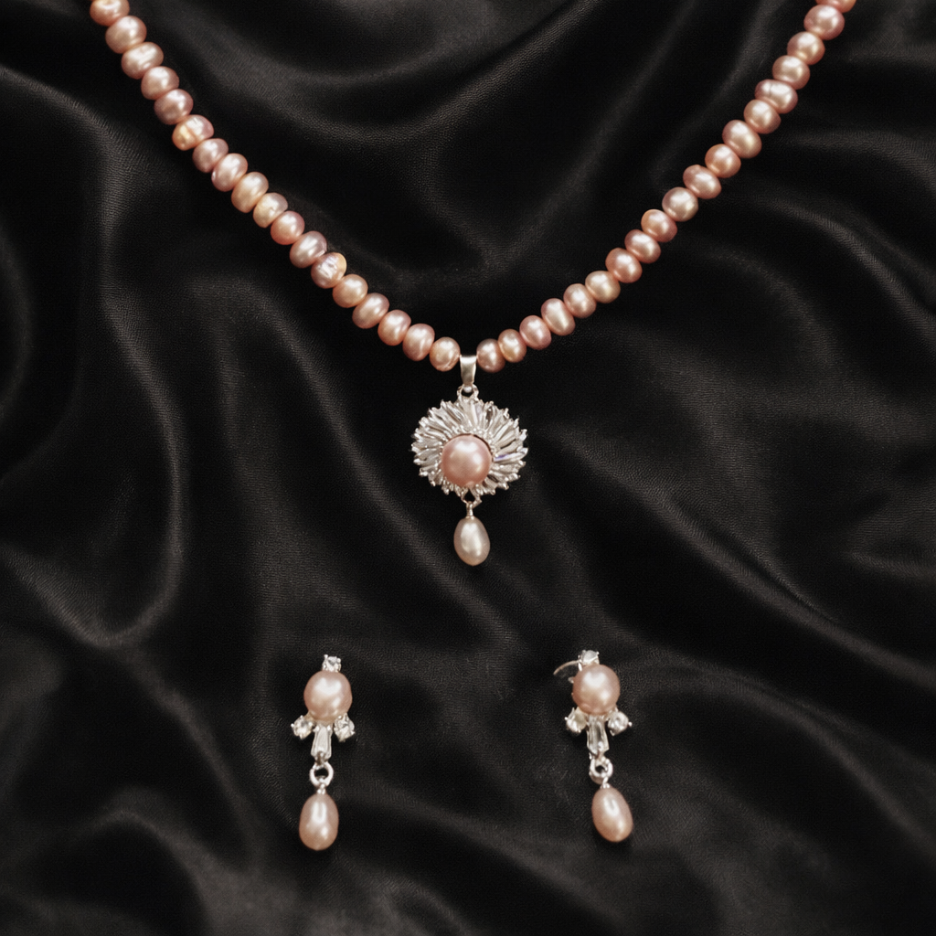 Pearl pendant Necklace Full Set