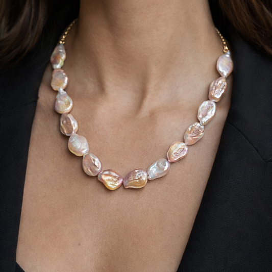 Fresh water Pearl Necklace - Baroque