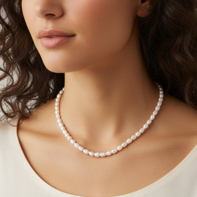 Pearl Necklace - Ringed